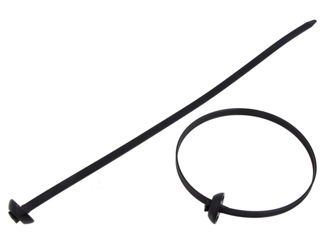 Kabelbinder; met bevestiging; L: 375mm; W: 7,6mm; polyamide; 700N