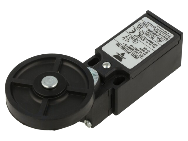 Eindschakelaar; hendel R 17,5mm, roller van rubber Ø50mm; 10A