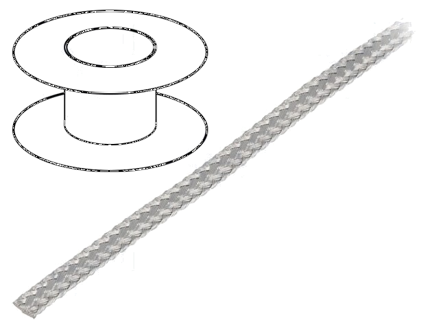 Vlechtwerk; tape; Thk: 1mm; W: 3mm; -20÷125°C; Verpakking: 25m