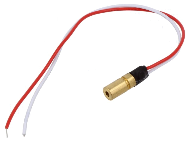 Module: laser; 1mW; rood; punt; 650nm; 2,7÷3,3VDC; 5÷15mA