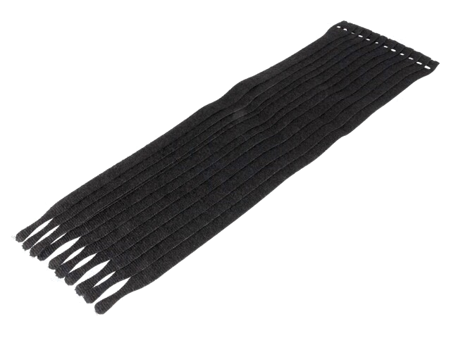 Klittenband kabelbinder; L: 330mm; W: 12,5mm; zwart; 10st; -40÷85°C