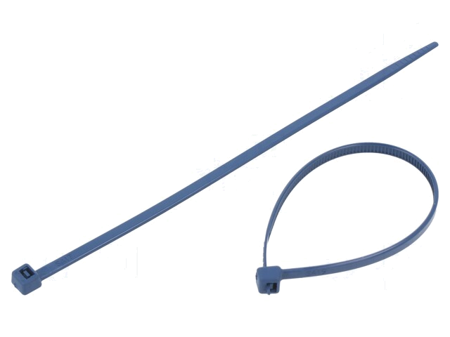 Kabelbinder; met metaal; L: 150mm; W: 3,6mm; polyamide; 180N; blauw