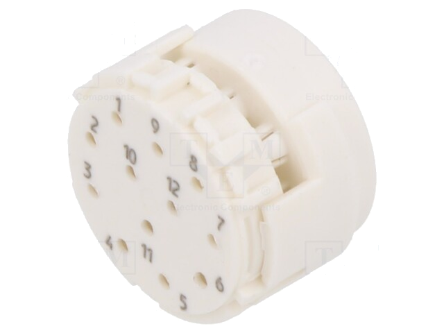Connector: M23; contactinzetstuk; mannelijk; contactloos; PIN: 12