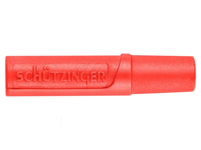 Contact; banaanstekker 2mm; 10A; 33VAC; 70VDC; Tot.l: 21mm; rood