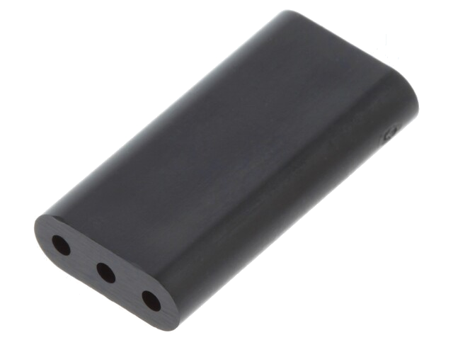 Afstandbus; LED; ØLED: 3mm; L: 15,9mm; zwart; UL94V-0; Mat: PVC