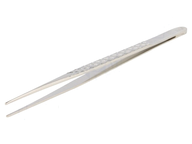 Pincet; 160mm; Bladen: verlengde; De vorm van de punt: afgeronde