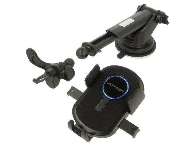 Autohouder; zwart; ventilatierooster,voor dashboard,op ruit