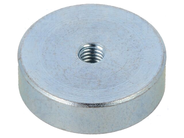 Magneet: vast; neodymium; 75N; Ø: 16mm; H: 4,5mm; staal