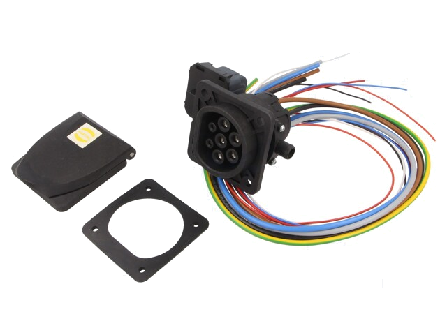 H07V2-K; 2x0,75mm2,5x6mm2; Connector: eMobility; 480V; 22kW; IP54
