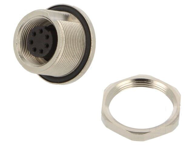 Connector: M9; contact; 702,712; vrouwelijk; PIN: 7; verguld; 1A