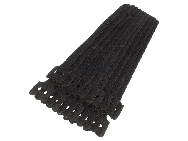 Klittenband kabelbinder; L: 150mm; W: 10mm; zwart; 20st; Ømax: 36mm