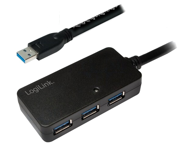 USB repeater; USB 3.0; USB-A aansluiting x4,USB-A-stekker; 10m
