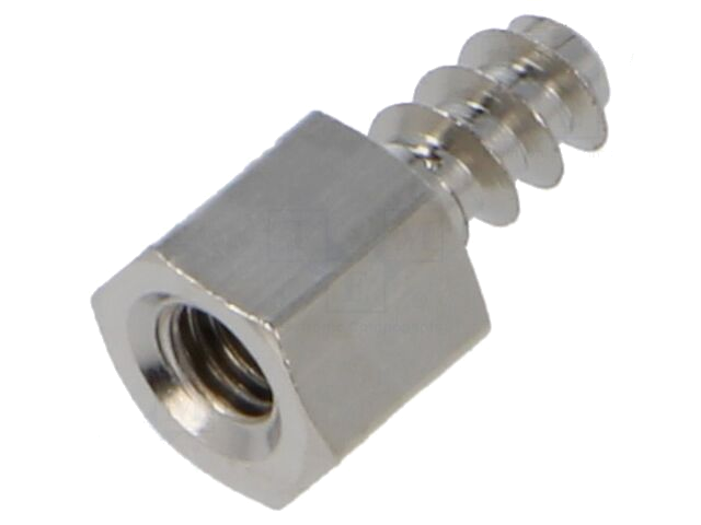 Afstandsbus met schroefdraad; 5mm; Int.schroefdraad: M3; messing