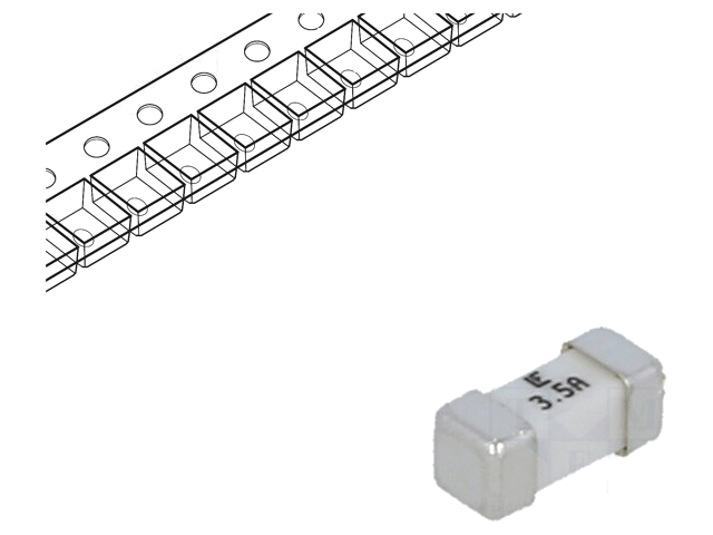 Zekering: smeltveiligheid; super snel; 3,5A; 125VAC; 125V; 125VDC