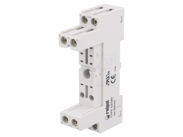 Socket; PIN: 8; 10A; 300VAC; RMB841,RMB851; op paneel,op DIN-rail