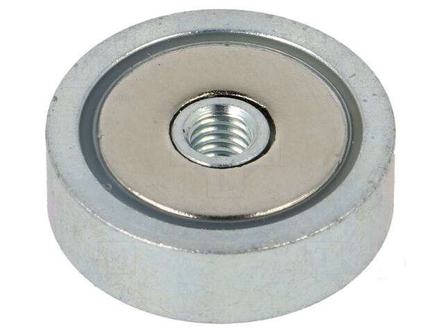 Magneet: vast; neodymium; 105N; Ø: 20mm; H: 6mm; staal