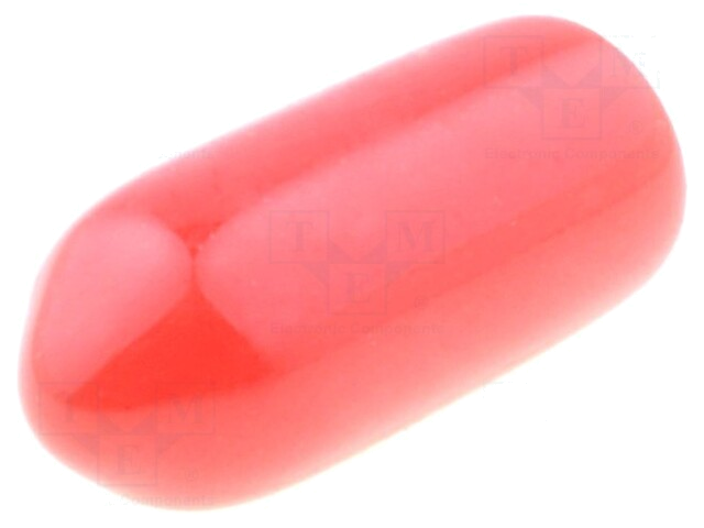 Opzetdopje; Lichaam: rood; Øinw: 3,2mm; Mat: PVC Soft; L: 10mm