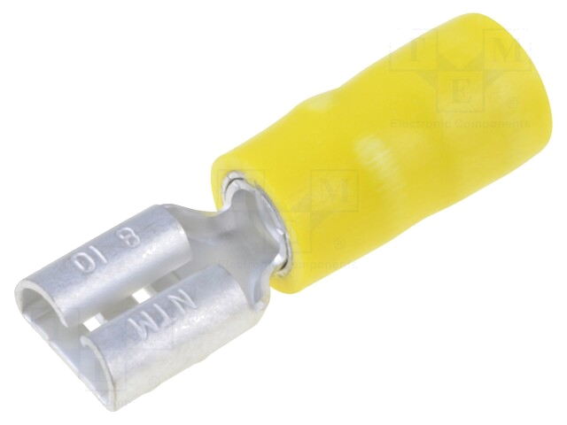 Connector: vlak; 6,3mm; 0,8mm; vrouwelijk; 3,5mm2; klemmen