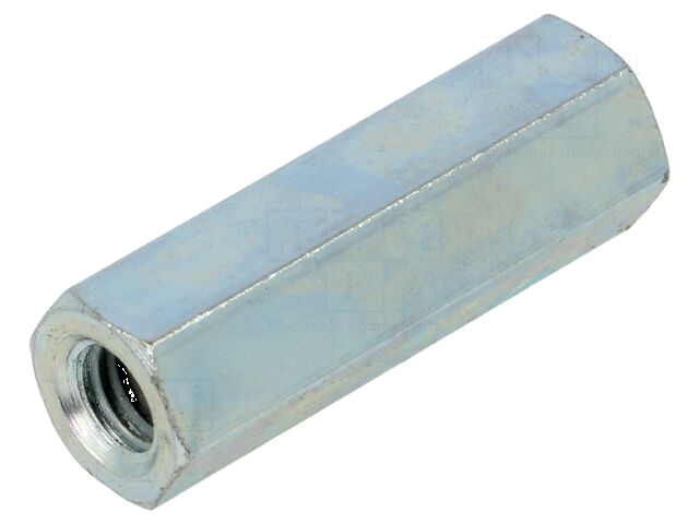 Afstandsbus met schroefdraad; 25mm; Int.schroefdraad: M5; staal