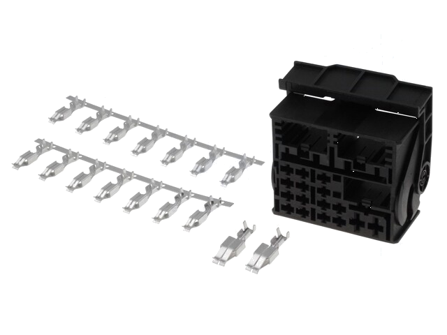 Set; stekker; Quadlock; PIN: 52; VW 2011->; zwart