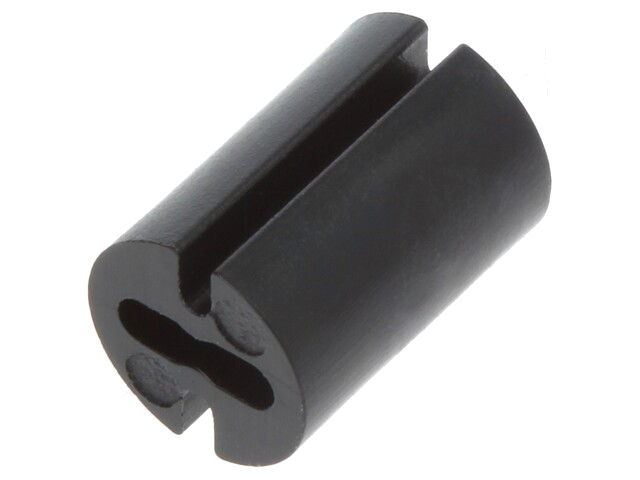 Afstandbus; LED; Øext: 4,8mm; ØLED: 3mm; L: 7mm; zwart; UL94V-0