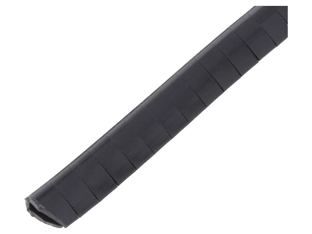 Randbescherming; PVC; L: 10m; zwart; H: 12mm; W: 6mm; -30÷70°C