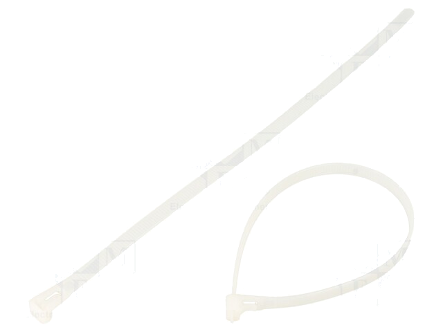 Kabelbinder; losmaakbaar; L: 300mm; W: 7,2mm; polyamide; natuurlijk