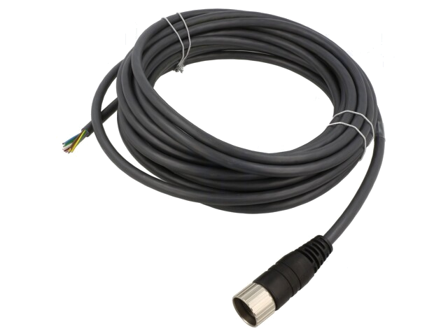 Connector: M23; stekker; PIN: 12; vrouwelijk; kabels; recht; 8A; IP67