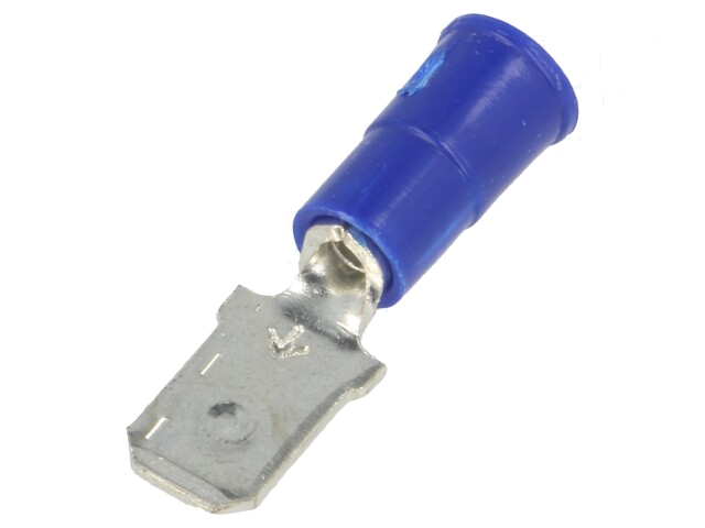Connector: vlak; 6,4mm; 0,8mm; mannelijk; klemmen; voor draad