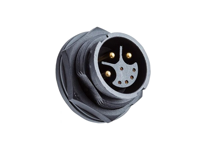 Connector: rond; contact; maat D; mannelijk/ vrouwelijk; bajonet