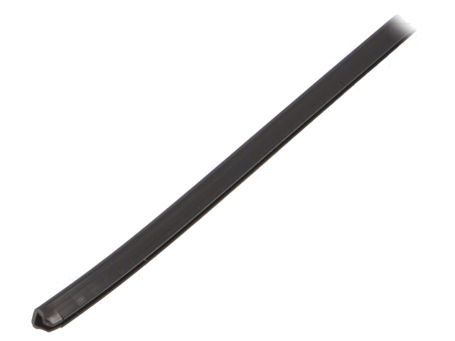 Randbescherming; polyethyleen; L: 30,5m; zwart; H: 4,7mm; W: 4,3mm