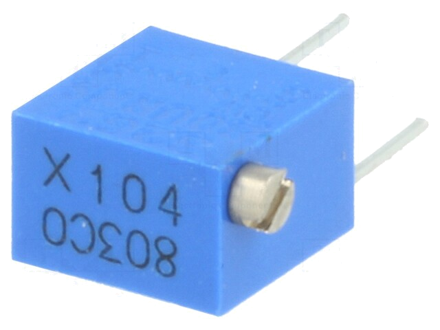Potentiometer: montage-; staand,meerslagen; 100kΩ; 250mW; ±10%