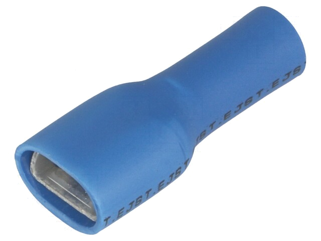 Connector: vlak; 6,3mm; 0,8mm; vrouwelijk; 1÷2,5mm2; klemmen; blauw