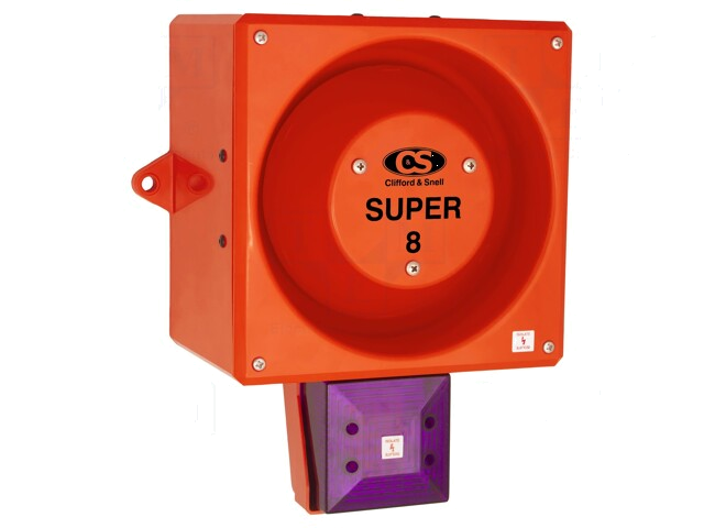 Signaalgever: optisch-akoestisch; 115VAC; sirene,flitslicht; LED