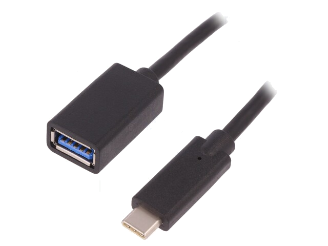 Kabel; USB 3.0; USB-A aansluiting,USB-C-stekker; 0,25m