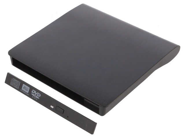 Behuizing voor CD/DVD optische drive; zwart; Eigenschappen: PnP