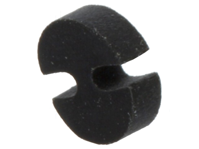 Afstandbus; LED; Øext: 3,7mm; ØLED: 3mm; L: 1mm; zwart; UL94V-0