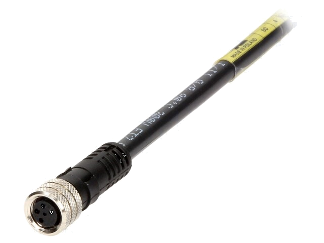 Connector: M8; vrouwelijk; PIN: 4; recht; met kabel; stekker; 3A