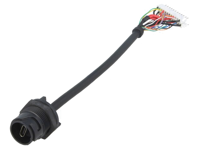 Contact; USB C; USB Buccaneer; PIN: 24; IP68; bajonet; 0,125m