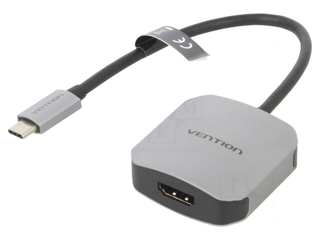 Adapter; HDMI 1.4; HDMI-contrastekker,USB-C-stekker; 0,15m