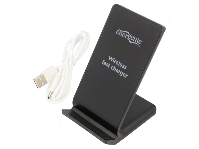 Inductielader; zwart; Standaard: Qi; 5VDC,9VDC; 10W; 5V/1A,9V/1,1A