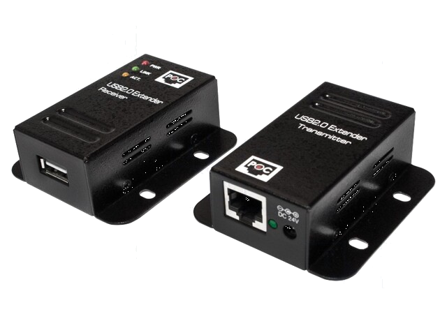 USB-extender; USB 2.0; zwart; Cat: 5e,6; 50m