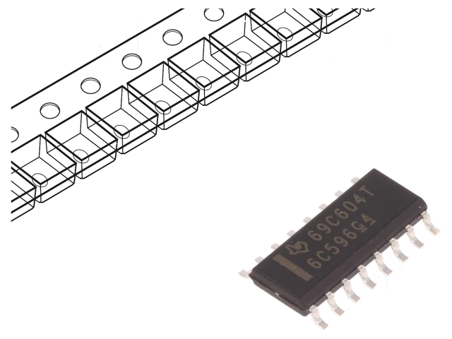 IC: perifere schakeling; 8bit,schuifregister; SMD; SO16; rol,band
