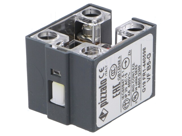 Contactblok; NO + NC; 10A; max.400VAC; max.250VDC; -40÷80°C