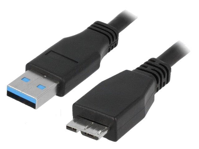 Kabel; USB 3.0; USB-A-stekker,USB B-microstekker; vernikkeld
