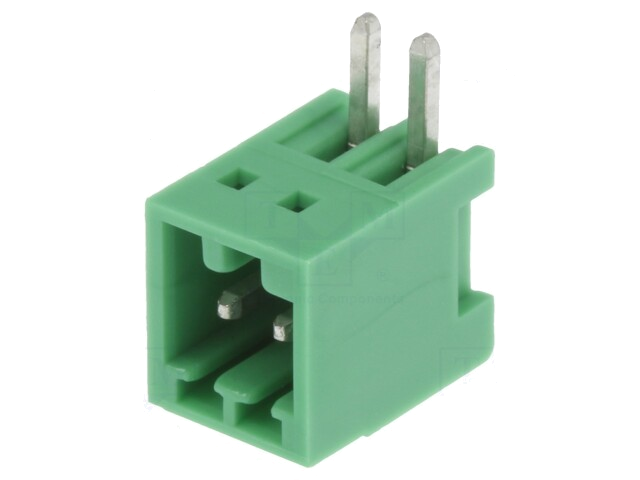 Ontkoppelbare terminal strip; 2,5mm; banen: 2; hoek van 90 °