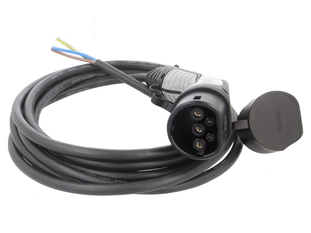 Kabel: eMobility; 1x0,5mm2,3x6mm2; 250V; 8kW; IP44; draden,Type 2