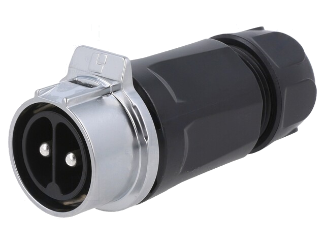 Connector: rond; stekker; maat 28; 02; mannelijk; PIN: 2; verguld