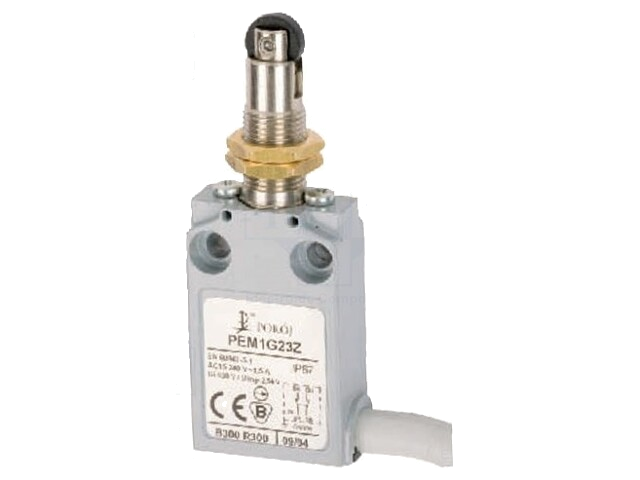 Eindschakelaar; NO + NC; 5A; max.240VAC; max.250VDC; kabel 1 m