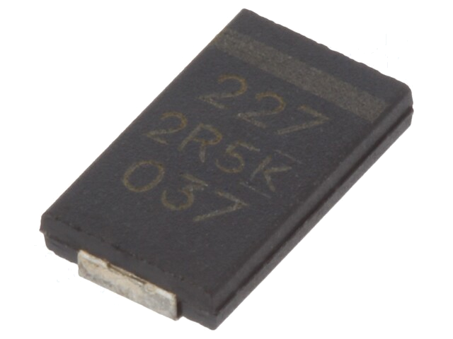 Condensator: polymeer; low ESR; 220uF; 2,5VDC; W; 2917; ESR: 9mΩ; SMD